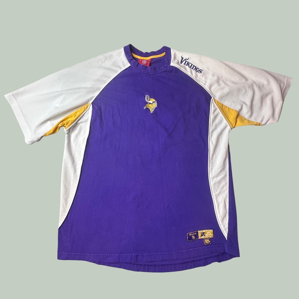Vintage Minnesota Vikings T-Shirt Mens XL Purple White NFL Football NFC North